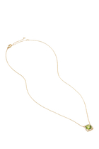 Petite Chatelaine Pendant Necklace, 18k Yellow Gold with Peridot & Diamonds